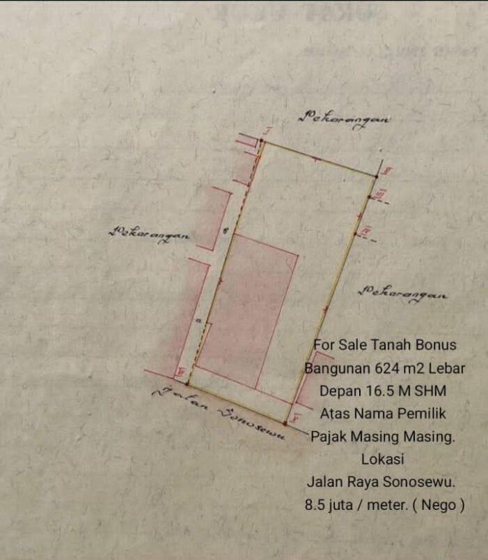 Dijual Tanah Bonus Rumah Lokasi Strategis Info Valid Yogyakarta
